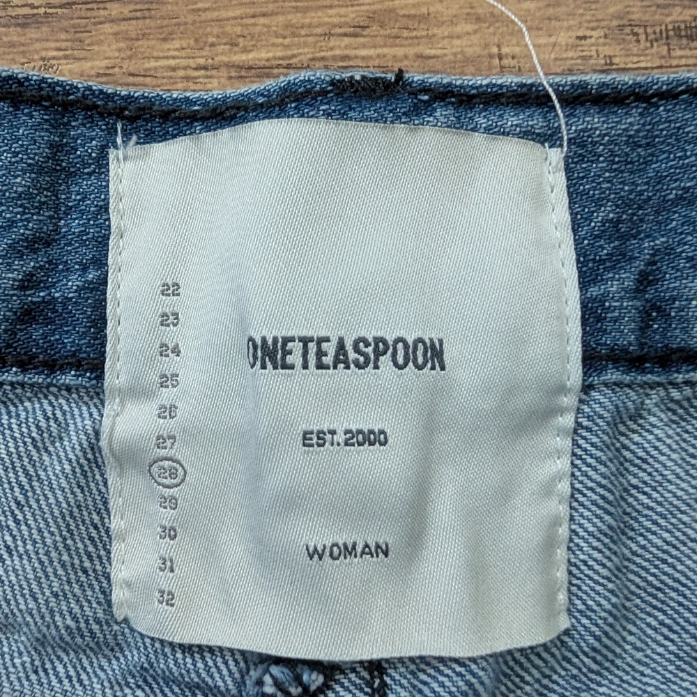 One Teaspoon Distressed Denim Mini Skirt - Picture 5 of 8